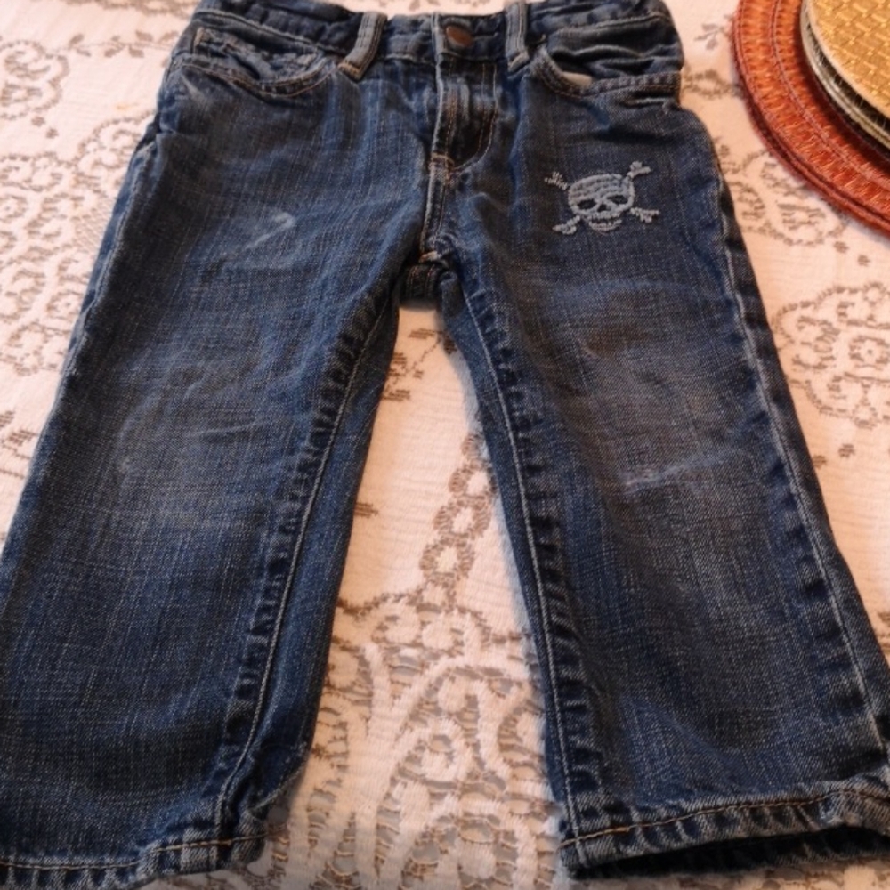 Prefaded Baby Gap Jean with Skull/Crossbones